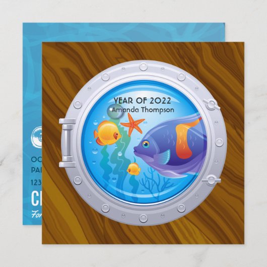 卒航海の業 招待状 (正面/裏面)