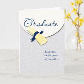 卒転が業祝い カード (黄色い花)