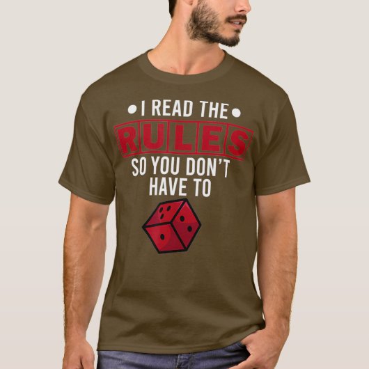 卓上おもしろいゲームのゲーマーのボード読Iの規則 Tシャツ (正面)