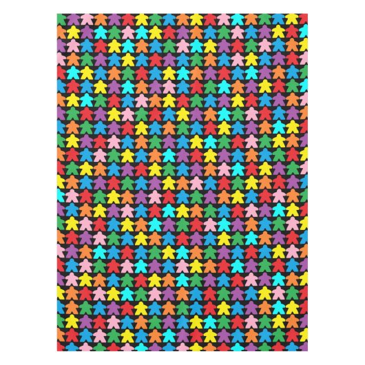 卓上のカラフルボーダー向けメニュー テーブルクロス (正面)