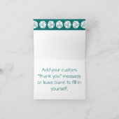 卓上のシックインティール(緑がかった色)サンキューカード サンキューカード (内部)