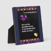 卓上のプラーク、私の孫への贈り物 フォトプラーク (正面)