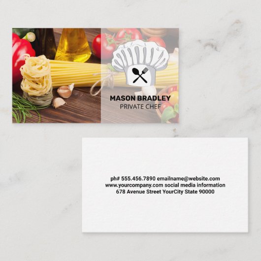卓上の料理長 名刺 (正面/裏面)