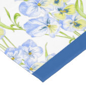 卓上の氷色のパンジー ミディアムテーブルランナー (コーナー)