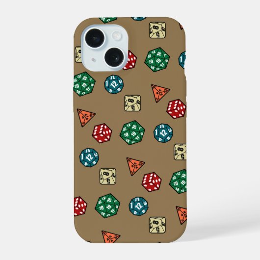 卓上ゲームサイコロデザイン iPhone 15ケース (裏面)