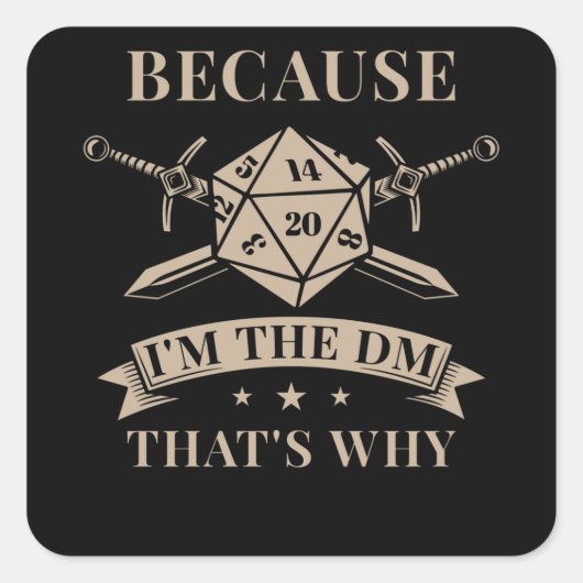 卓上ゲームマスターの役割 スクエアシール (正面)