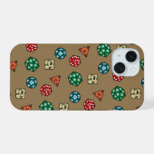 卓上ゲーム用サイコロデザイン iPhone 15ケース (裏面横)
