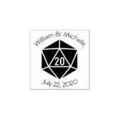 卓上シックな木製アナウンススタンプ ラバースタンプ (インプリント)