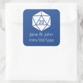卓上シックのブルーステッカー スクエアシール (バッグ)
