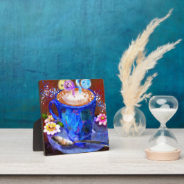 卓上プラークお洒落カップのコーヒー フォトプラーク