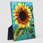 卓上プラークお洒落抽象芸術ひまわり フォトプラーク (側面)