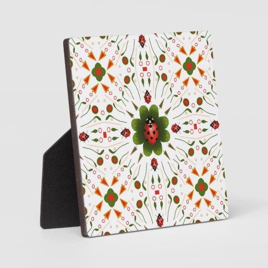 卓上プラークとイーゼルラディバグプリント フォトプラーク (正面)