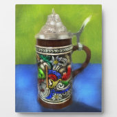 卓上プラークのビアスタイン写真アートブルーグリーン フォトプラーク (正面)