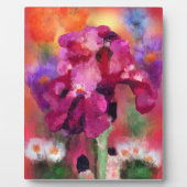 卓上プラーク印象派ひげアイリスアート フォトプラーク (正面)