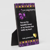 卓上プラーク、私のグランドドーターギフト引用文 フォトプラーク (側面)