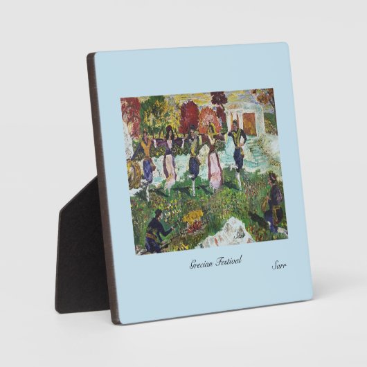 卓上プラークEasel & Canvas : Grecianフェスティバル フォトプラーク (正面)