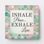 卓上プラークInhale Peace, Exhale Love フォトプラーク (正面)