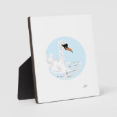 卓上プレートとイーゼル白鳥 フォトプラーク (正面)