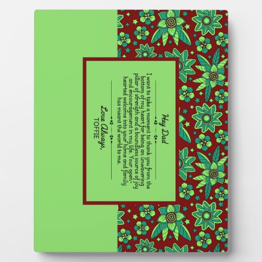 卓上プレート（イーゼル付） フォトプラーク (正面)