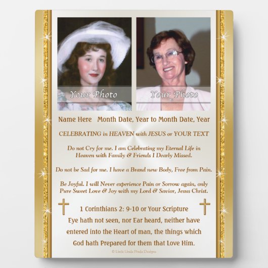 卓上プレート(イーゼル付) フォトプラーク (正面)