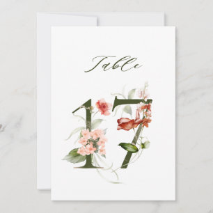 卓上番号17 テーブルナンバー