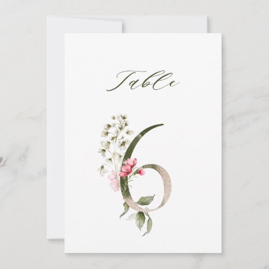 卓上番号6番 テーブルナンバー (正面)