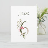 卓上番号6番 テーブルナンバー (スタンド正面)