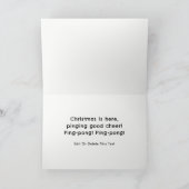 卓球おもしろいのクリスマス シーズンカード (内部)