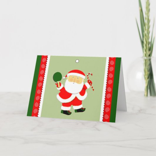 卓球おもしろいのクリスマス シーズンカード (正面)