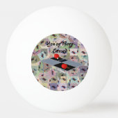 卓球おもしろいのデザインを務めてきた 卓球ボール (裏面)