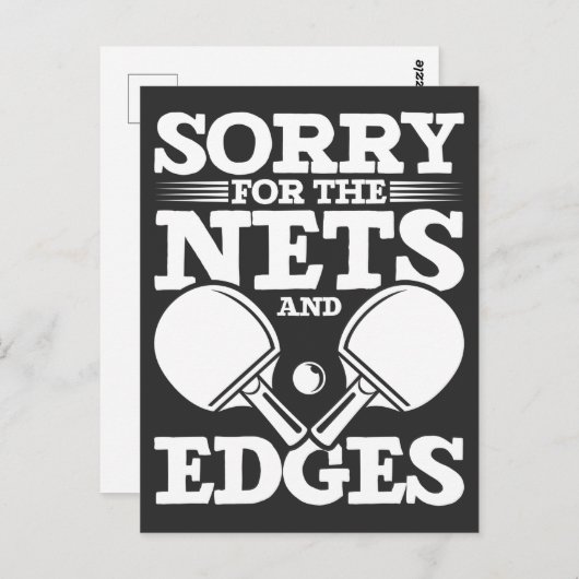 卓球おもしろい引用文皮肉ピンポンプレイ ポストカード (正面/裏面)