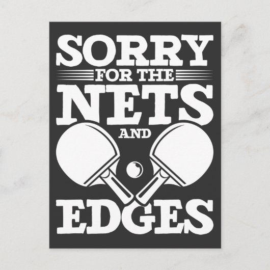 卓球おもしろい引用文皮肉ピンポンプレイ ポストカード (正面)