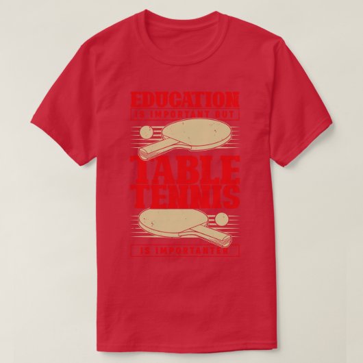 卓球おもしろい選手ギフト Tシャツ (デザイン正面)