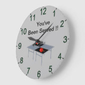 卓球おもしろい、壁掛け ラージ壁時計 (傾斜)