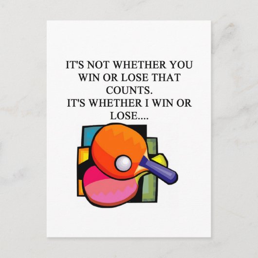 卓球が大好き ポストカード (正面)