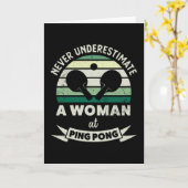 卓球が好きな女性へのユーモアのあるギフト 母の日 カード (黄色い花)