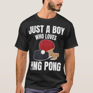 卓球が好きな少年 Tシャツ