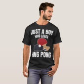 卓球が好きな少年 Tシャツ (正面フル)