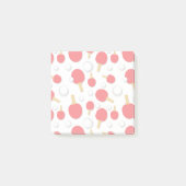 卓球こうもりとボールパターン（の模様が）あるノベルティ ポストイット (正面)