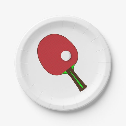 卓球こうもり ペーパープレート (正面)