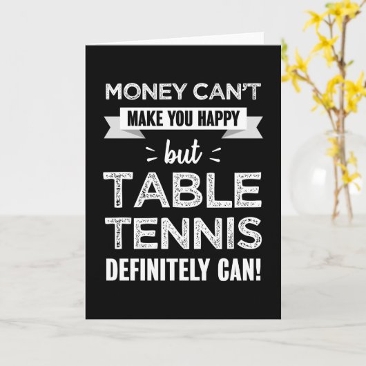 卓球で幸せなギフトをおもしろい作る カード (黄色い花)