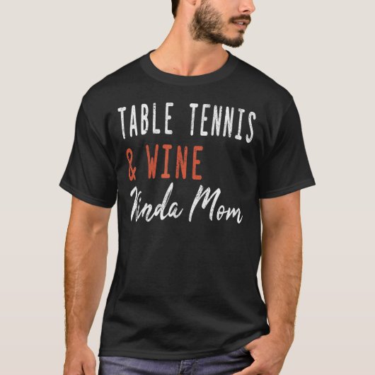 卓球とワインキンダマピンポンコーチ Tシャツ (正面)