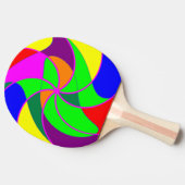 卓球のこうもり/かい-回転を着色して下さい 卓球ラケット (横)