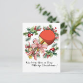 卓球のクリスマスプレゼント  卓球選手 シーズンポストカード (スタンド正面)