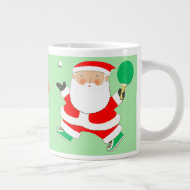 卓球のクリスマス ジャンボコーヒーマグカップ