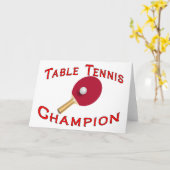 卓球のチャンピオン カード (黄色い花)