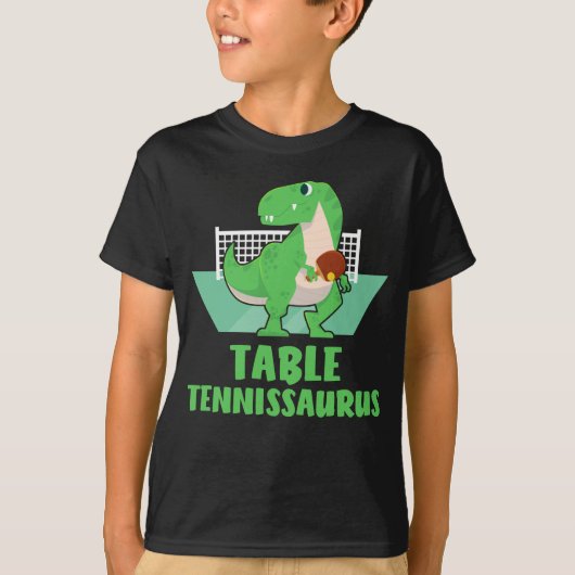卓球のトレ遊ックスディノおもしろいスポーツ Tシャツ (正面)