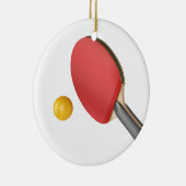 卓球のラケットおよび球 セラミックオーナメント (右)