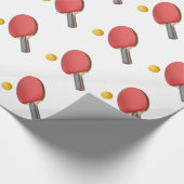 卓球のラケットおよび球 ラッピングペーパー (角)