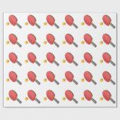 卓球のラケットおよび球 ラッピングペーパー (フラット)